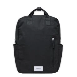 Sandqvist Knut Backpack Black With Black Webbing