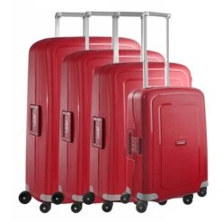 Samsonite S'Cure 4-Delige Kofferset 55/69/75/81 Crimson Red