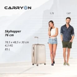 CarryOn Skyhopper 55 + 78 Set Champagne -Ospre Koffers Winkel image 3049