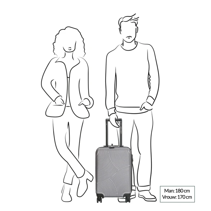 Enrico Benetti Louisville Handbagagekoffer 55/35 Staalblauw 2 Enrico Benetti Louisville Handbagagekoffer 55/35 Staalblauw - Afbeelding 2