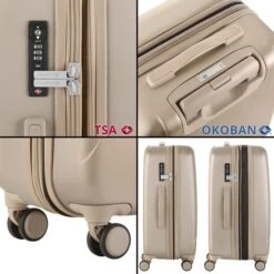CarryOn Skyhopper 4 Wiel Trolley 68 Expandable Champagne -Ospre Koffers Winkel image 3209