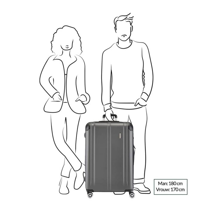 Travelite City 4 Wiel Trolley L Expandable Antraciet 2 Travelite City 4 Wiel Trolley L Expandable Antraciet - Afbeelding 2