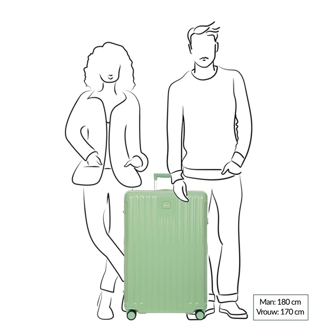 Bric's Positano Trolley 81 Sage Green 2 Bric's Positano Trolley 81 Sage Green - Afbeelding 2