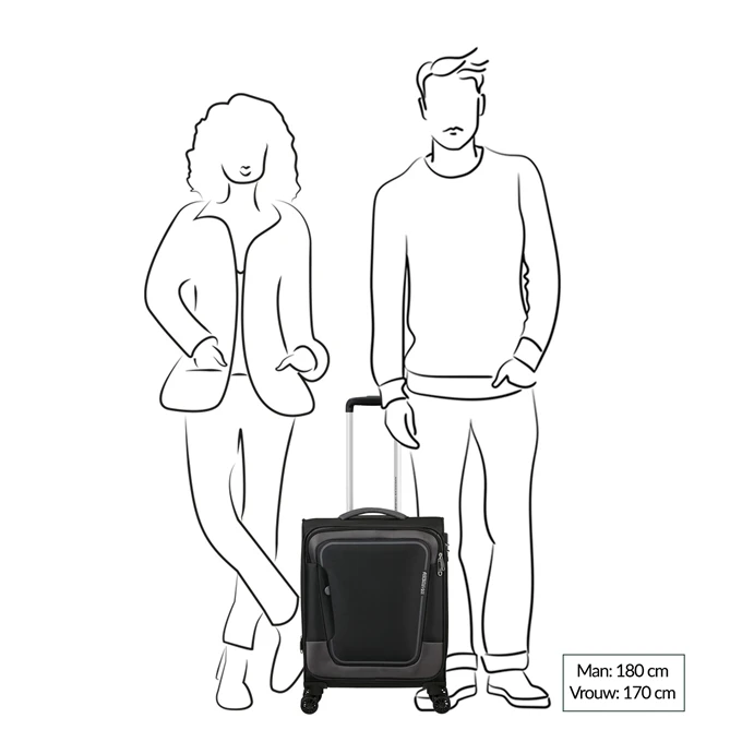 American Tourister Pulsonic Spinner 55 EXP Stone Teal 2 American Tourister Pulsonic Spinner 55 EXP Stone Teal - Afbeelding 2