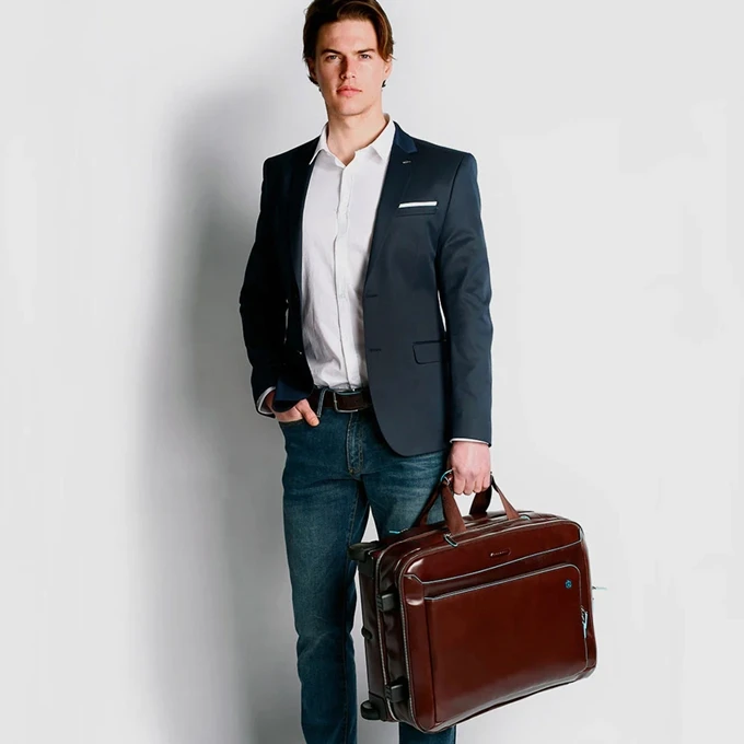 Piquadro Blue Square Cabin Trolley Black 2 Piquadro Blue Square Cabin Trolley Black - Afbeelding 2