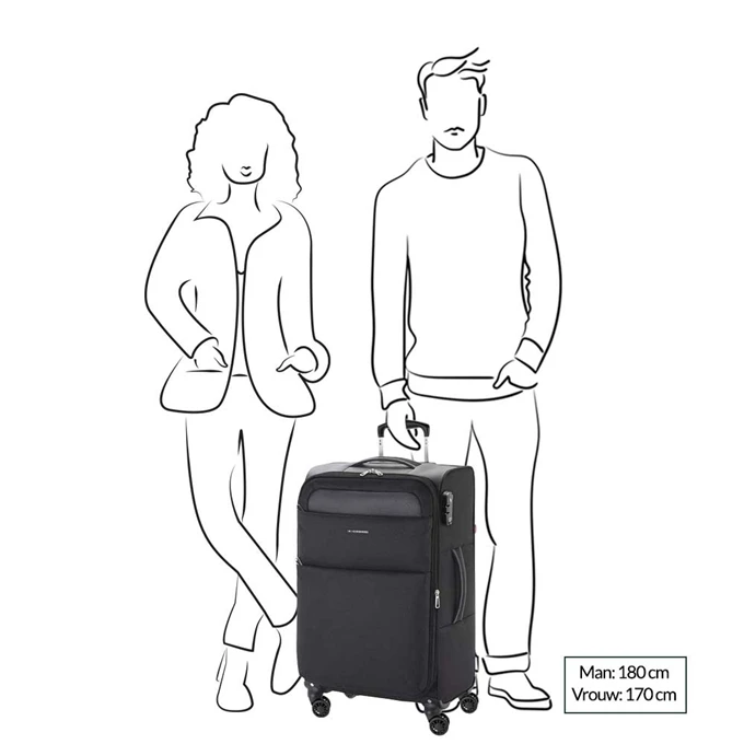 Gabol Cloud Trolley Medium 69 Black 2 Gabol Cloud Trolley Medium 69 Black - Afbeelding 2