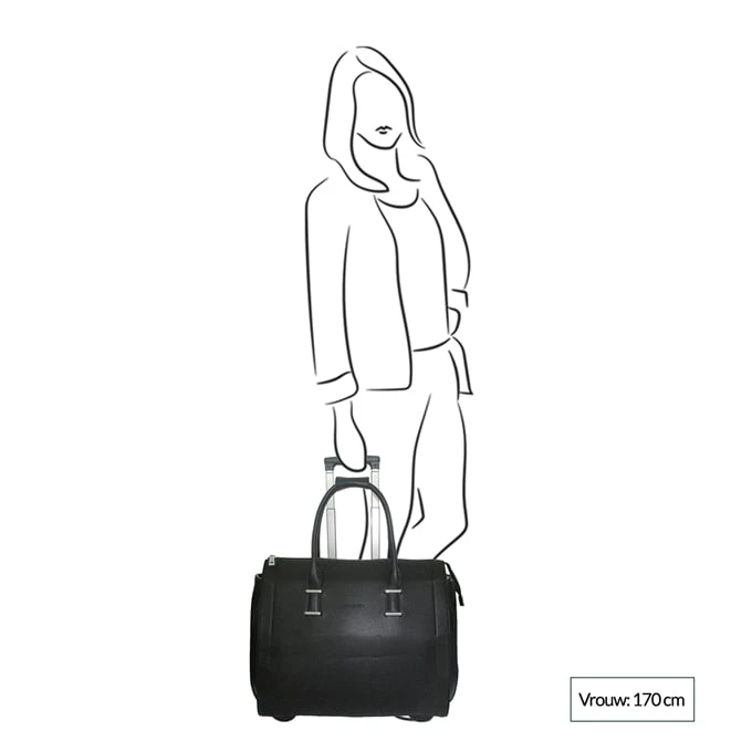 Olivia Lauren College Business Trolley Zwart 2 Olivia Lauren College Business Trolley Zwart - Afbeelding 2