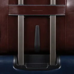 Piquadro Black Square Briefcase With Wheels Brown -Ospre Koffers Winkel image 5977