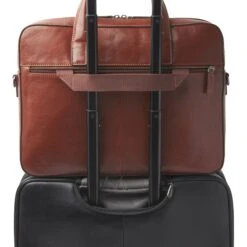 Castelijn & Beerens Gaucho Ted Laptop Bag 15.6'' Cognac -Ospre Koffers Winkel image 6234