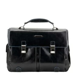 Piquadro Blue Square Computer Briefcase Black