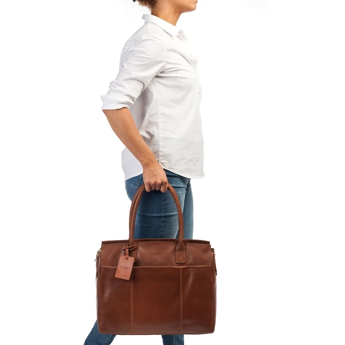 Burkely Vintage Doris Laptop Bag 15.6" Cognac 3 Burkely Vintage Doris Laptop Bag 15.6" Cognac - Afbeelding 3
