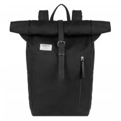 Sandqvist Dante Backpack Black With Black Leather