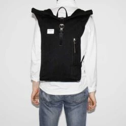 Sandqvist Dante Backpack Black With Black Leather -Ospre Koffers Winkel image 6945