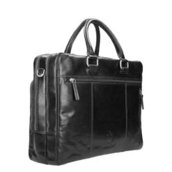 Leonhard Heyden Cambridge Briefcase L Black -Ospre Koffers Winkel image 7246