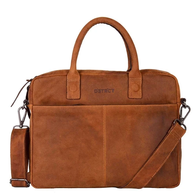 DSTRCT Wall Street Laptopbag 14" Cognac 1 DSTRCT Wall Street Laptopbag 14" Cognac