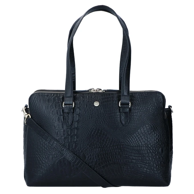 FMME. Charlotte 15.6 Workingbag Croco Black 1 FMME. Charlotte 15.6 Workingbag Croco Black