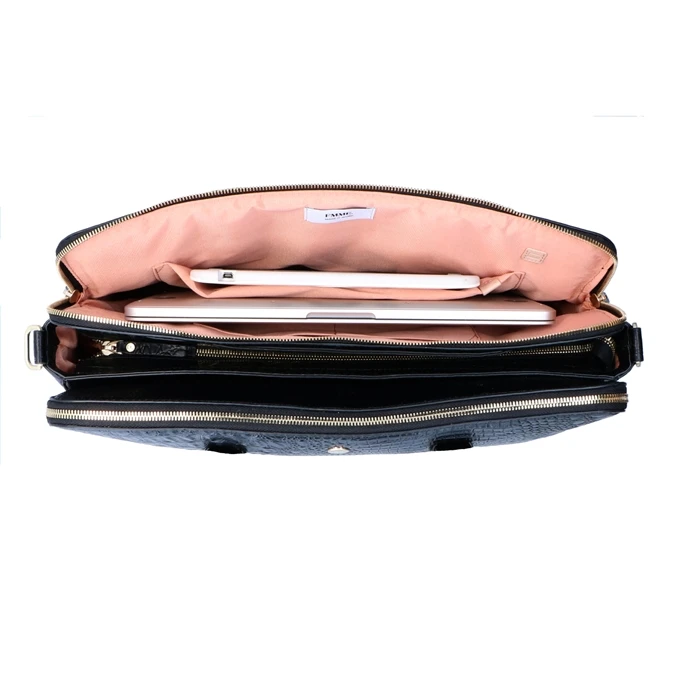 FMME. Charlotte 15.6 Workingbag Croco Black 7 FMME. Charlotte 15.6 Workingbag Croco Black - Afbeelding 7