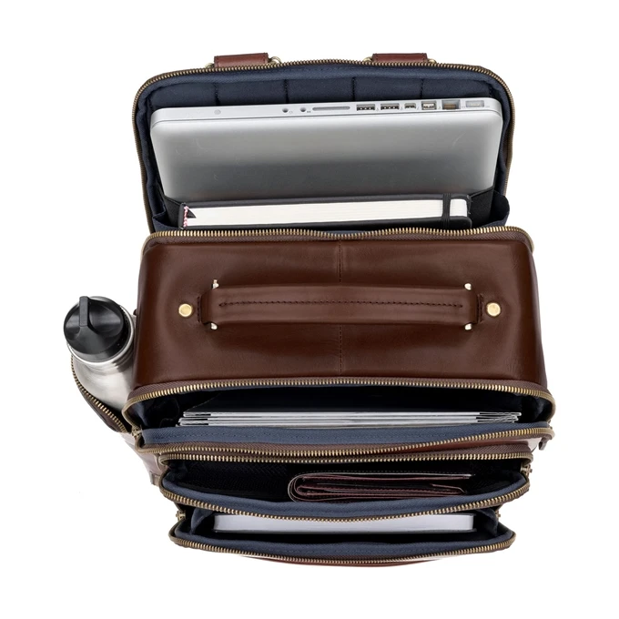 Leonhard Heyden Cambridge Business Backpack Red Brown 4 Leonhard Heyden Cambridge Business Backpack Red Brown - Afbeelding 4