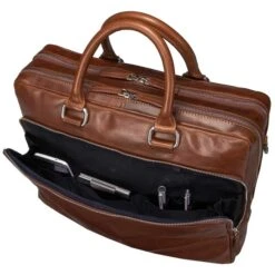 Leonhard Heyden Cambridge Briefcase L Medium Brown -Ospre Koffers Winkel image 7728