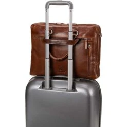 Leonhard Heyden Cambridge Briefcase L Medium Brown -Ospre Koffers Winkel image 7730
