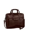 Leonhard Heyden Roma Zipped Briefcase 2 Compartments Brown