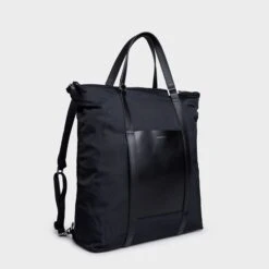 Sandqvist Marta Backpack Black With Black Leather -Ospre Koffers Winkel image 8448