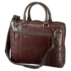 Leonhard Heyden Cambridge 1 Compartment Briefcase S Medium Brown -Ospre Koffers Winkel image 8534