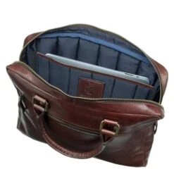 Leonhard Heyden Cambridge 1 Compartment Briefcase S Medium Brown -Ospre Koffers Winkel image 8535