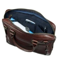 Leonhard Heyden Cambridge 1 Compartment Briefcase S Medium Brown -Ospre Koffers Winkel image 8536