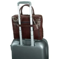 Leonhard Heyden Cambridge 1 Compartment Briefcase S Medium Brown -Ospre Koffers Winkel image 8538