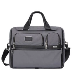 Tumi Alpha EXP Org Laptop Brief Meteor Grey