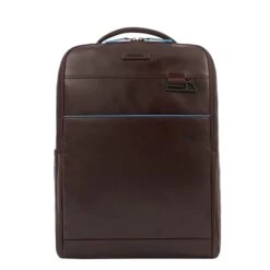 Piquadro Blue Square Computer Backpack Plain With IPad Pro Brown