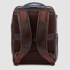 Piquadro Blue Square Computer Backpack Plain With IPad Pro Brown -Ospre Koffers Winkel image 9131