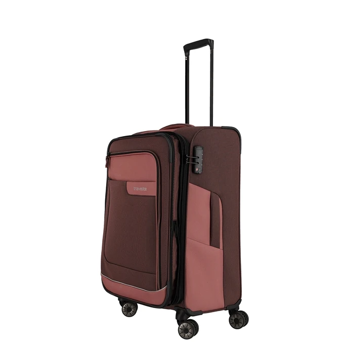 Travelite Viia 4 Wheel Trolley M Expandable Rose 7 Travelite Viia 4 Wheel Trolley M Expandable Rose - Afbeelding 7