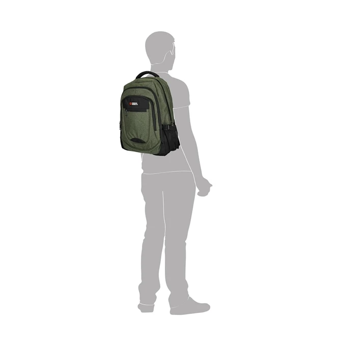 Enrico Benetti Hamburg 17" Laptop Backpack Olijfgroen 2 Enrico Benetti Hamburg 17" Laptop Backpack Olijfgroen - Afbeelding 2
